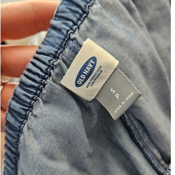 Old Navy Off the Shoulder Ruffle Chambray Dress sz Small - Picture 5 of 6